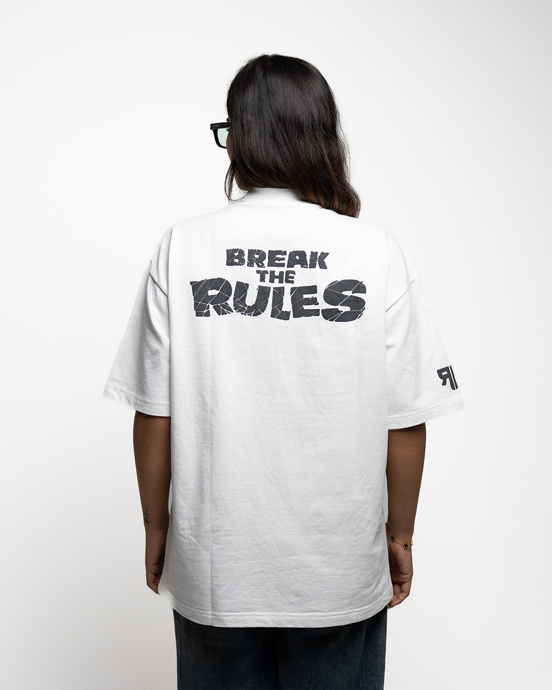 White Rulebreaker Tee-9